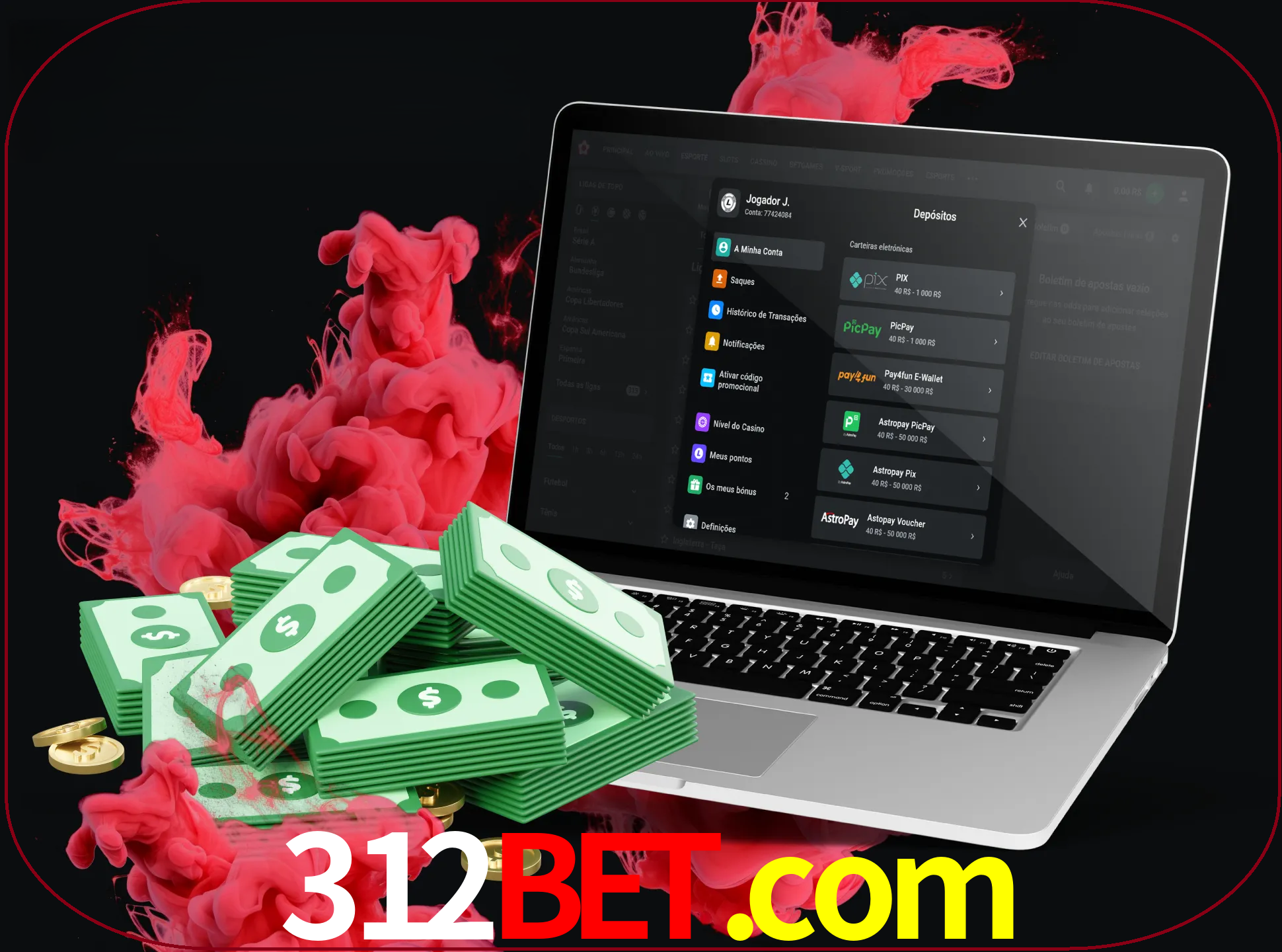Para efetuar um depósito na sua conta 312bet, basta escolher o método de depósito e especificar o montante.